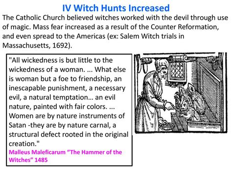The Demonization of Marginalized Groups during the Witch Hunts